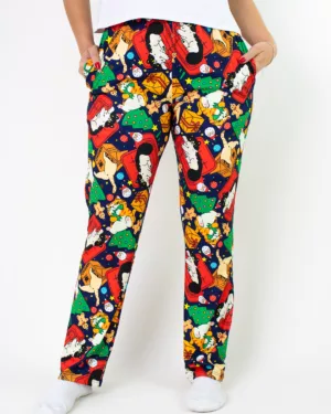 Gatos Navideños Pantalón - Mujer